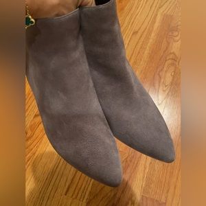 Cole Haan suede tan booties hill 2 inch size 10